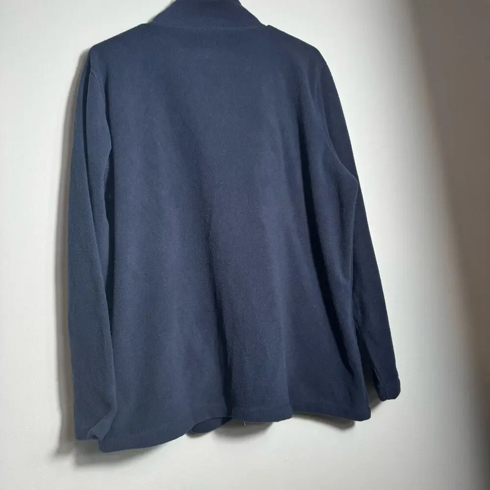 Anthology Unisex Navy Full‎ Zip Fleece Jacket Sweater Sz 16/18 - Picture 5 of 14
